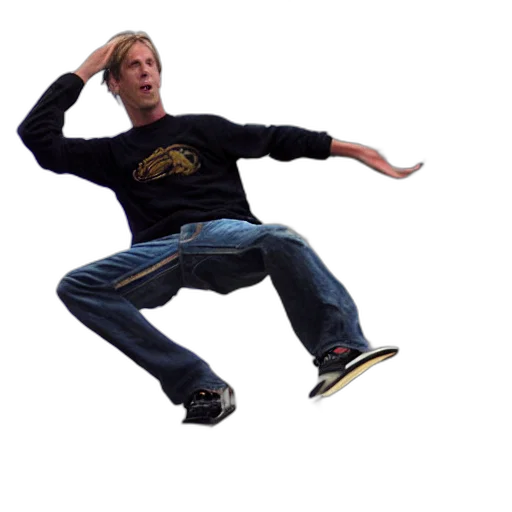 jacket, staff, creature, shoes, 3d render, tony, hawk, webswinging transparent PNG cut-out