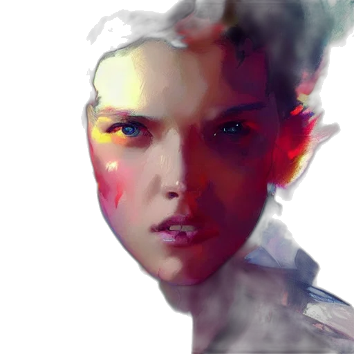 face, mask, photorealistic, watercolor transparent PNG cut-out