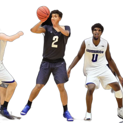 college, men, basketball, one transparent PNG cut-out