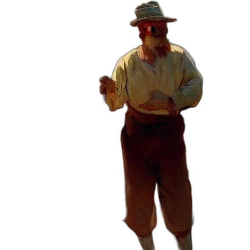 staff, hat, jacket, shoes transparent PNG cut-out