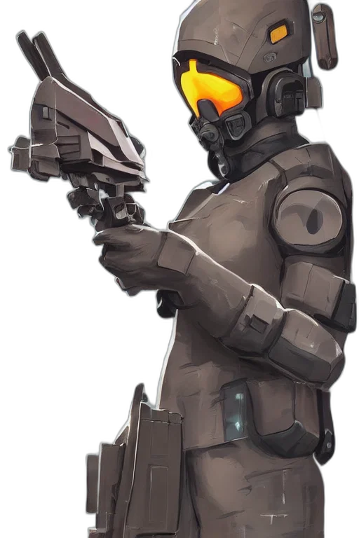 robot, weapon, staff, mask transparent PNG cut-out
