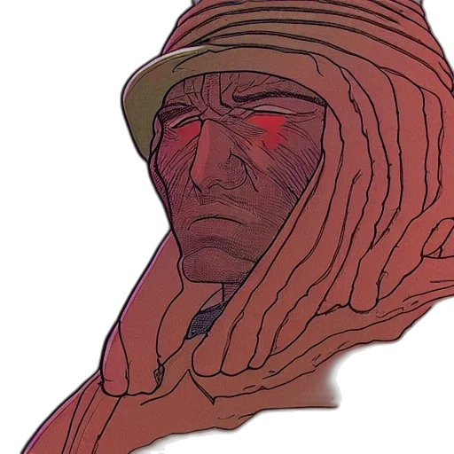 mask, face, hat, jacket, comic book art, concept art, cyberpunk, pixel art transparent PNG cut-out