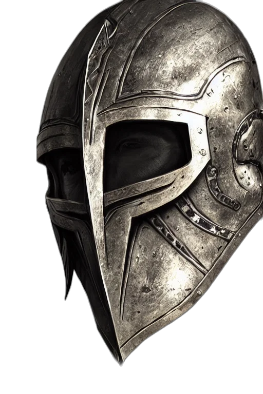 mask, sword, weapon, face, concept art, fantasy art, photorealistic, 3d render transparent PNG cut-out