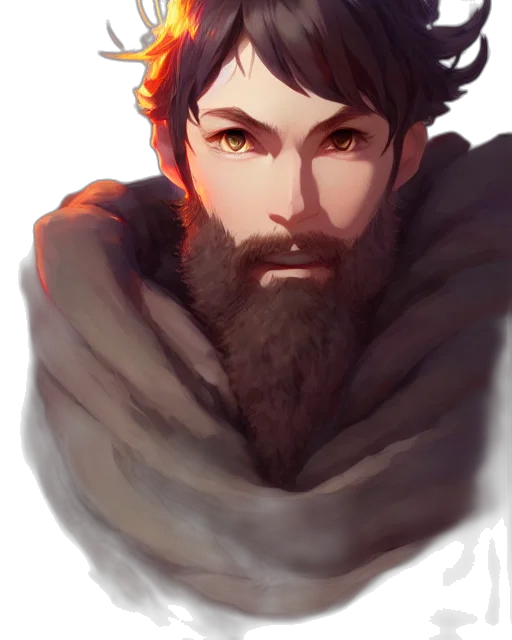 face, dragon, crown, staff, fantasy art, concept art, watercolor, pixel art transparent PNG cut-out