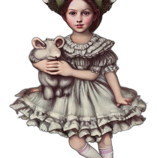dress, hat, creature, staff, fantasy art, concept art, photorealistic, watercolor transparent PNG cut-out