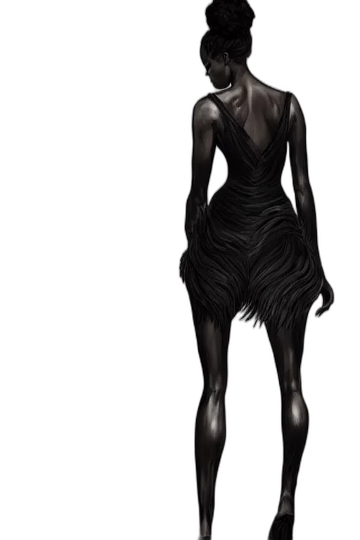 dress, creature, hair, mask transparent PNG cut-out