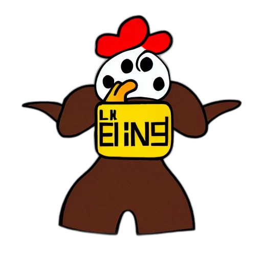 animal, pixel art, 3d render, cartoon, concept art, prisoner, wearing, chicken transparent PNG cut-out
