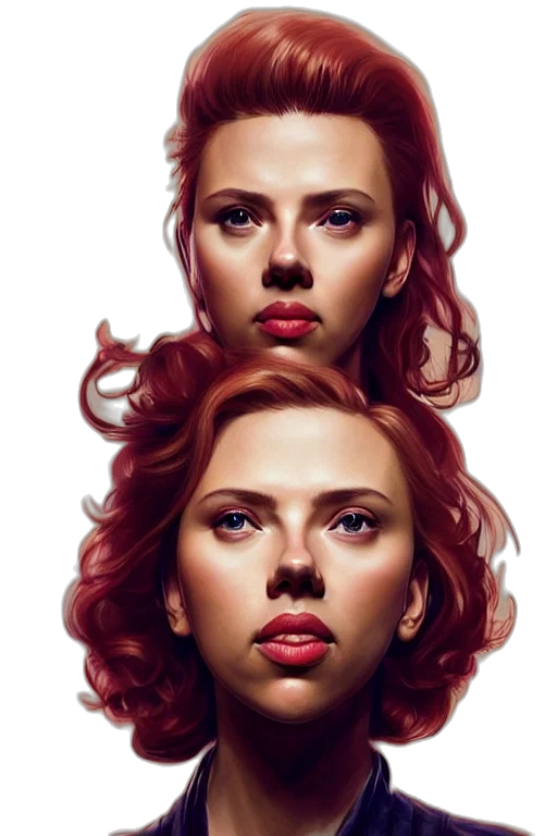 face, hair, crown, photorealistic transparent PNG cut-out