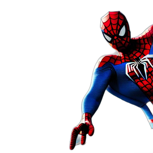 mask, 3d render, concept art, comic book art, photorealistic, futuristic, spiderman, highly transparent PNG cut-out