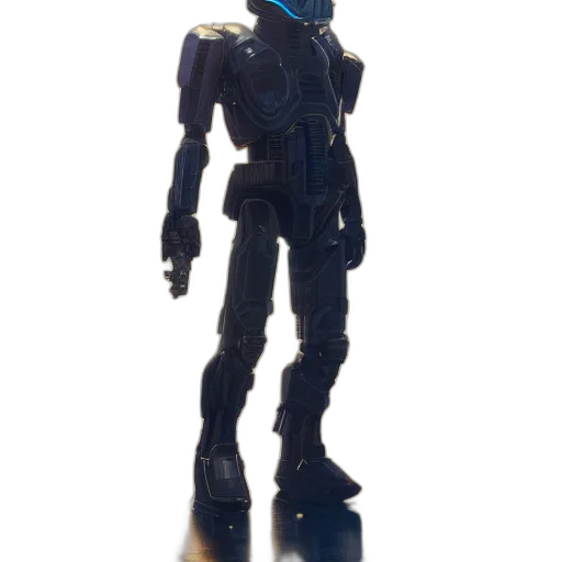 robot, staff, jacket, weapon transparent PNG cut-out