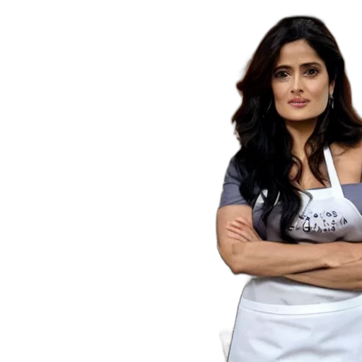 salma, hayek, modeling, cooking, show, food, kitchen, next transparent PNG cut-out
