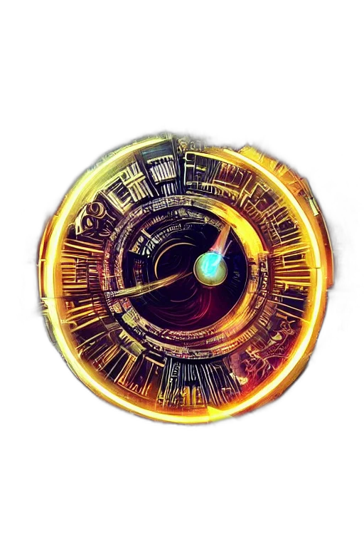 concept art, comic book art, cyberpunk, time transparent PNG cut-out
