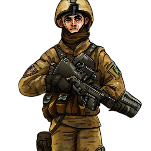 staff, weapon, jacket, face transparent PNG cut-out