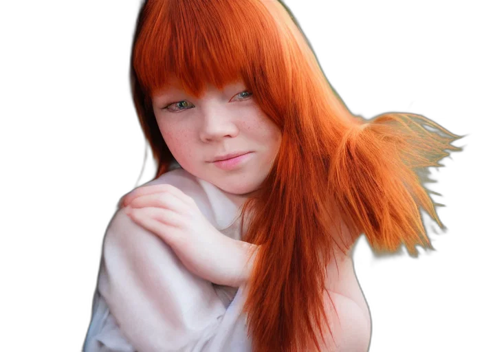 hair, face, dress, jacket transparent PNG cut-out