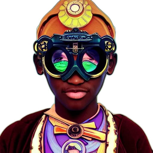 mask, face, staff, jewelry, concept art, 3d render, cyberpunk, photorealistic transparent PNG cut-out