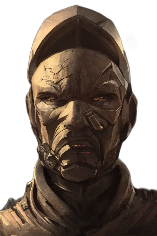 face, mask, staff, concept art transparent PNG cut-out