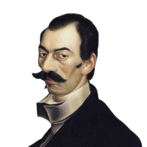 face, staff, mask, hat, photorealistic, concept art, oil painting, cartoon transparent PNG cut-out