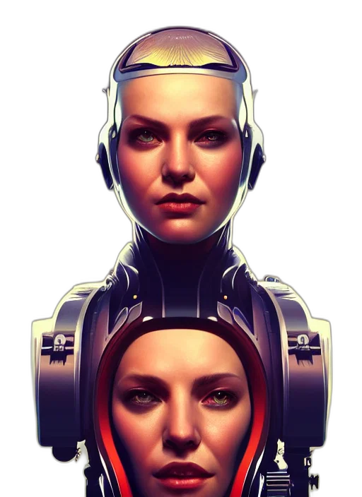 robot, face, concept art, cyberpunk, comic book art, pixel art, outer space, pilot transparent PNG cut-out