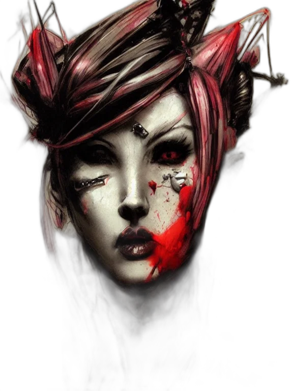 face, mask, crown, fantasy art transparent PNG cut-out