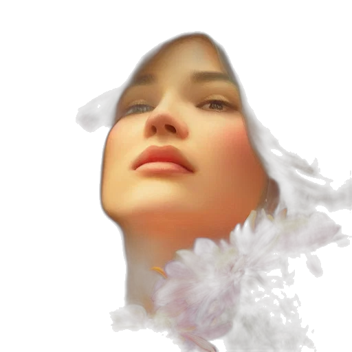 face, crown, flower, robot transparent PNG cut-out