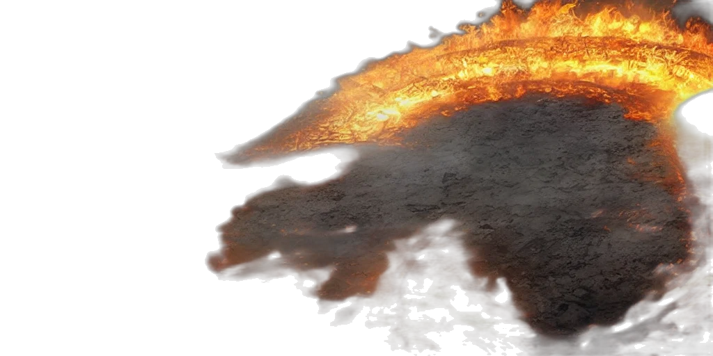 dragon, hair, sword, weapon, 3d render, photorealistic, concept art, fire transparent PNG cut-out
