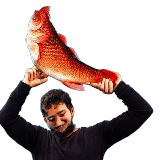 animal, food, creature, photorealistic, underwater, person, holding, large transparent PNG cut-out