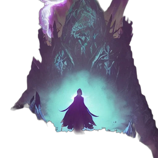 creature, dragon, staff, sword transparent PNG cut-out