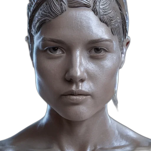face, crown, mask, jewelry, photorealistic, 3d render, concept art, fantasy art transparent PNG cut-out