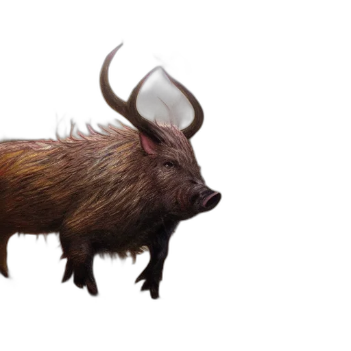 animal, hat, creature, hair, concept art, photorealistic, fantasy art, 3d render transparent PNG cut-out
