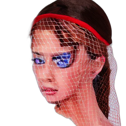 mask, face, jewelry, robot, cyberpunk, vaporwave, photorealistic, 3d render transparent PNG cut-out