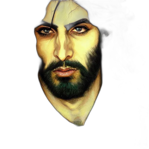 face, mask, creature, dragon, photorealistic, fantasy art, concept art, oil painting transparent PNG cut-out