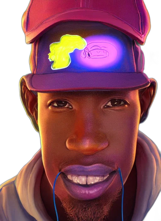 face, hat, staff, mask, photorealistic, concept art, 3d render, cartoon transparent PNG cut-out