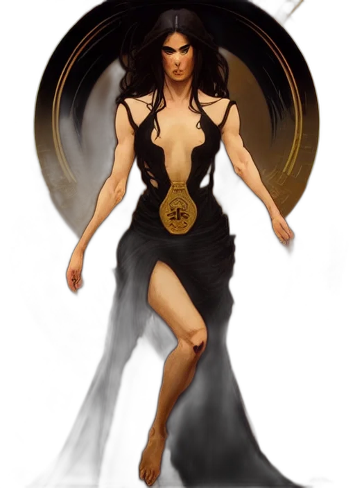 dress, fantasy art, concept art, comic book art transparent PNG cut-out