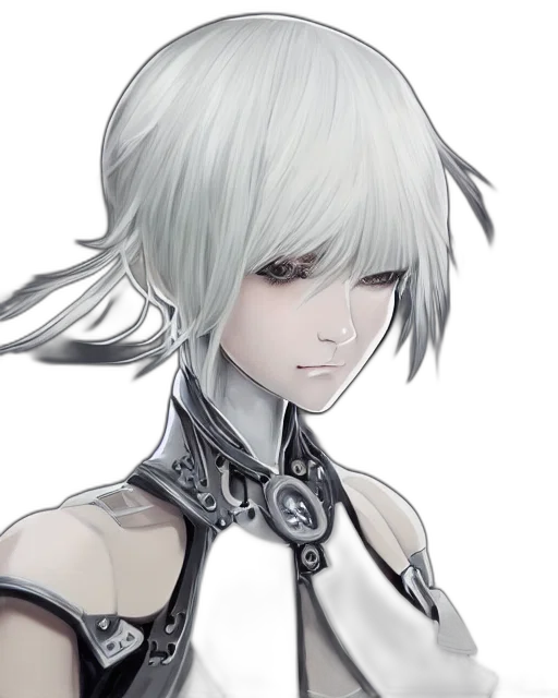 robot, face, mask, concept art, fantasy art, anime, photorealistic, monochrome transparent PNG cut-out
