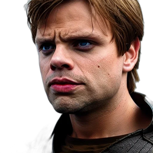 face, jacket, hair, staff transparent PNG cut-out