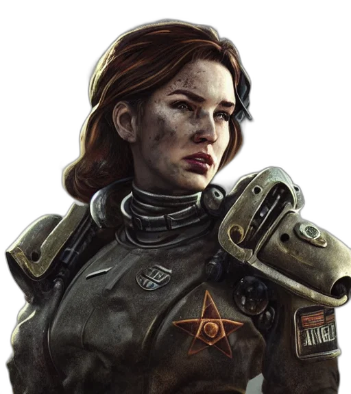 face, staff, robot, jacket, concept art, photorealistic, cyberpunk, fantasy art transparent PNG cut-out