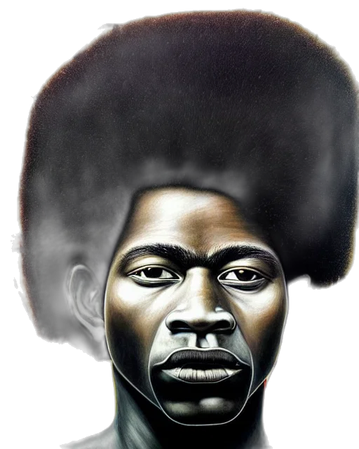face, hair, crown, staff transparent PNG cut-out