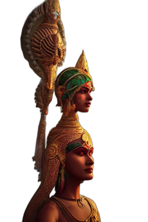 staff, crown, jewelry, mask transparent PNG cut-out