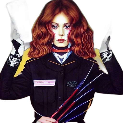 staff, jacket, umbrella, comic book art transparent PNG cut-out