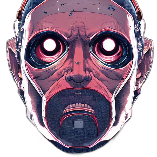 robot, mask, face, creature transparent PNG cut-out