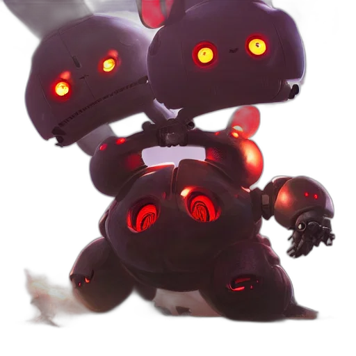 robot, creature, weapon, staff transparent PNG cut-out