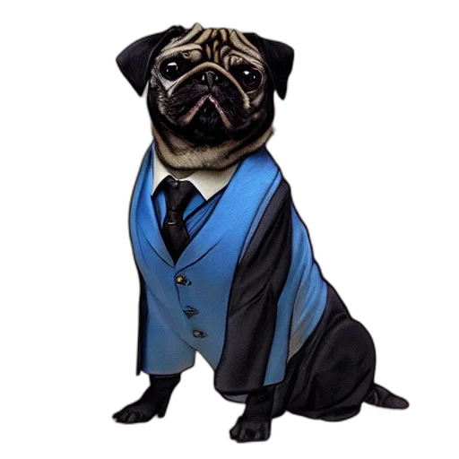 jacket, staff, animal, photorealistic transparent PNG cut-out