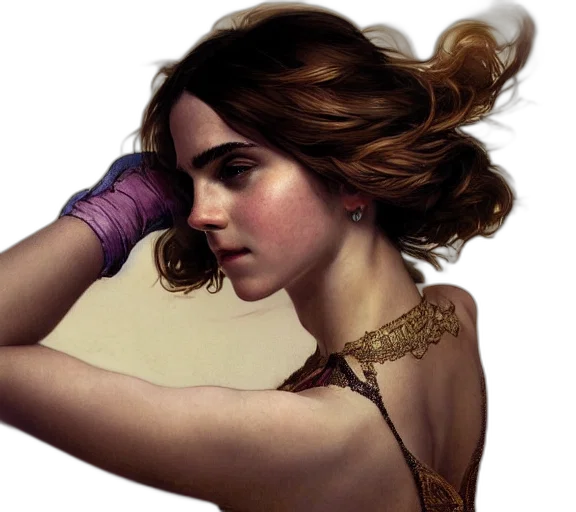 jewelry, crown, face, dress, photorealistic, fantasy art, concept art, oil painting transparent PNG cut-out
