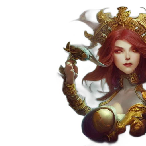 crown, jewelry, staff, fantasy art, concept art, photorealistic, pixel art, golden transparent PNG cut-out