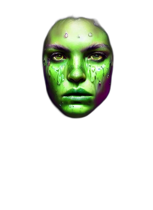 mask, face, creature, photorealistic transparent PNG cut-out