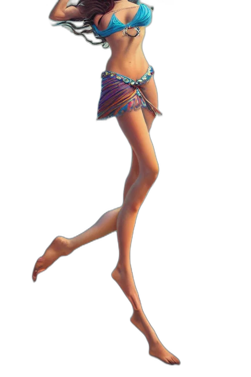 dress, staff, creature, concept art, 3d render, fantasy art, pixel art, underwater transparent PNG cut-out