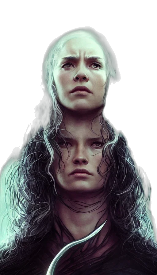face, fantasy art, concept art, comic book art transparent PNG cut-out
