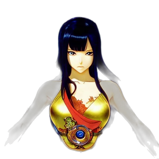 dress, robot, jewelry, 3d render transparent PNG cut-out