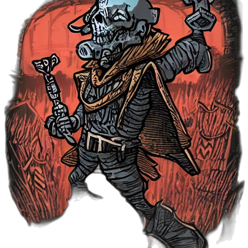 jacket, staff, weapon, mask transparent PNG cut-out