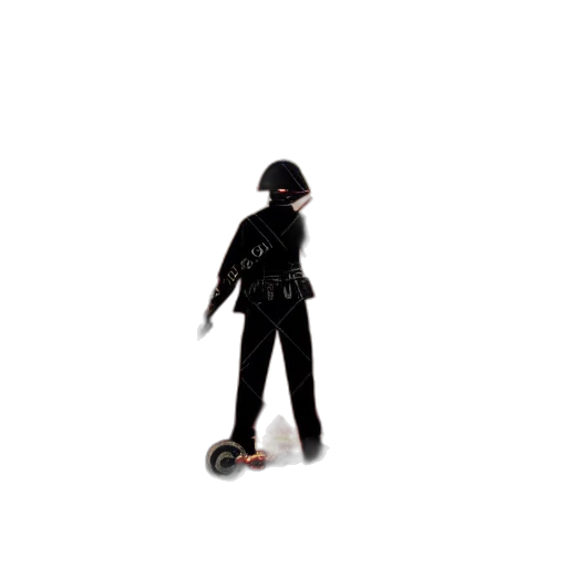 staff, jacket, robot, weapon transparent PNG cut-out